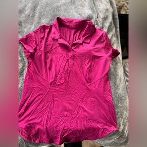 Lululemon Quick-Dry Short Sleeve Polo Shirt. size 14.